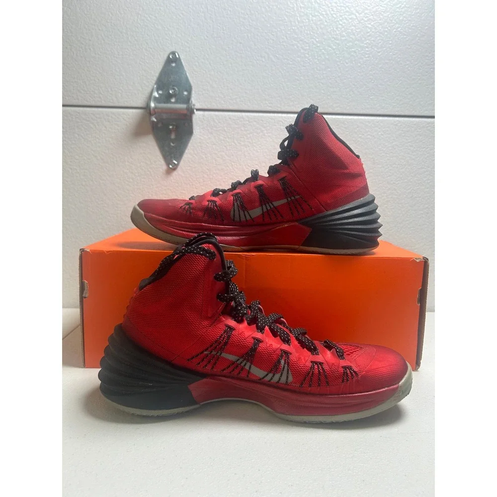 Nike Hyperdunk 2013 Mens Red Black Basketball Shoes 8.5m #2722